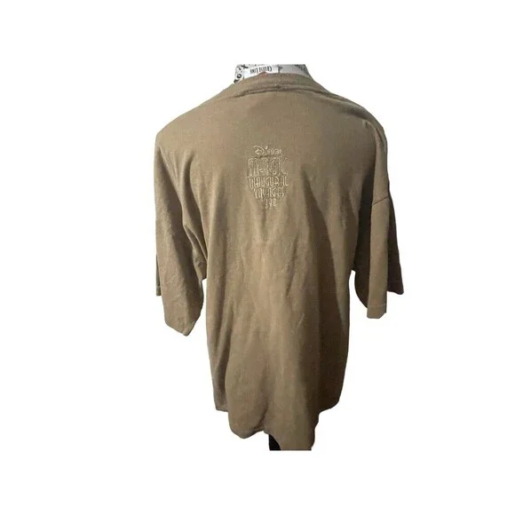 Vintage Disney 1998 Cruise Line Voyages Mickey T Shirt Men's Tan Size Large - Picture 2 of 16